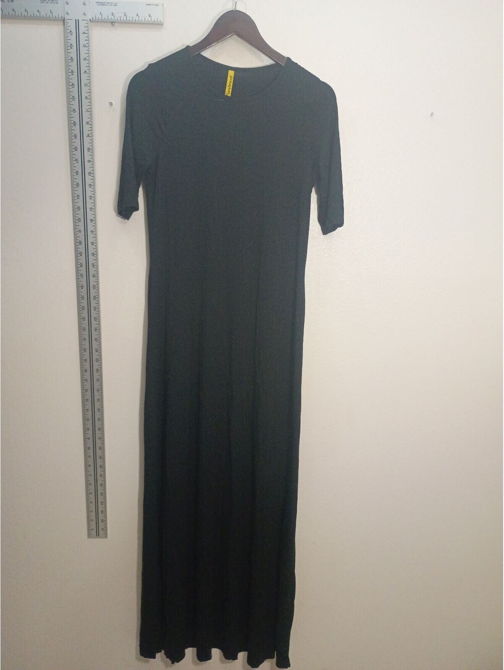 Renee C. Black Long Modal Spandex Dress Size L